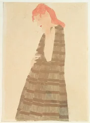 Frau in einem goldenen Umhang, 1908